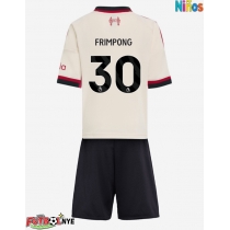 Camiseta Liverpool Jeremie Frimpong #30 Visitante Equipación para niños 2025-26 manga corta (+ pantalones cortos)